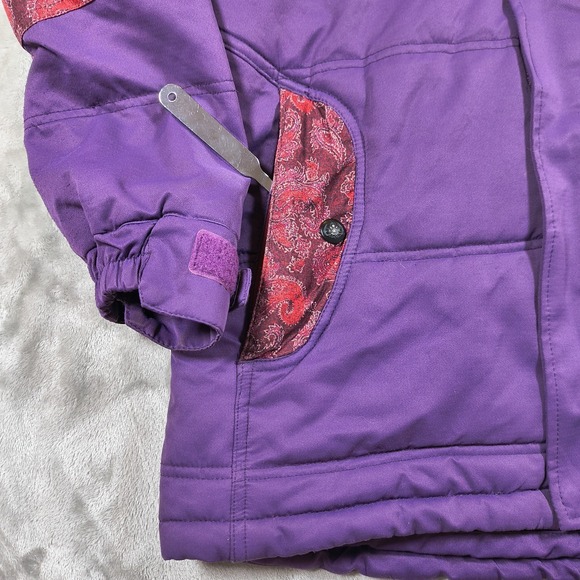 686 Snowboard Jacket Women Medium infiDRY Breathable Waterproof Paisley Fur - Picture 4 of 16